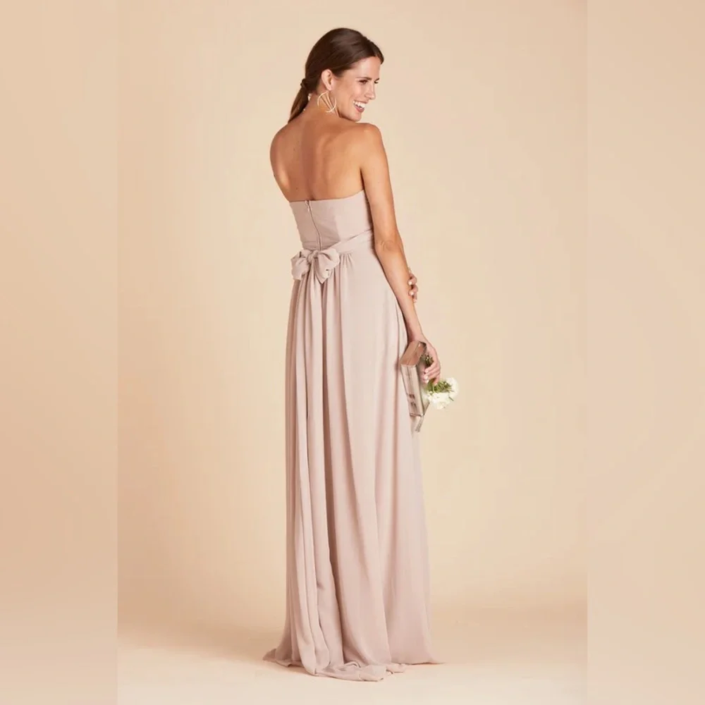 Birdy Grey GRACE CONVERTIBLE DRESS CHIFFON TAUPE XS NEW NWT BRIDESMAID WEDDING - Picture 3 of 5